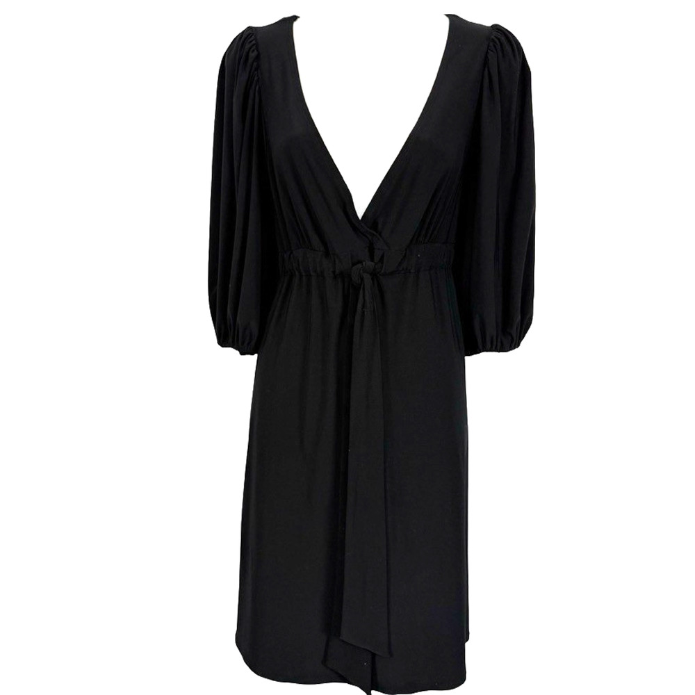 Bisou Bisou Michele Bohbot Womens Jersey Knit Puff Sleeve Dress Empire Waist 12